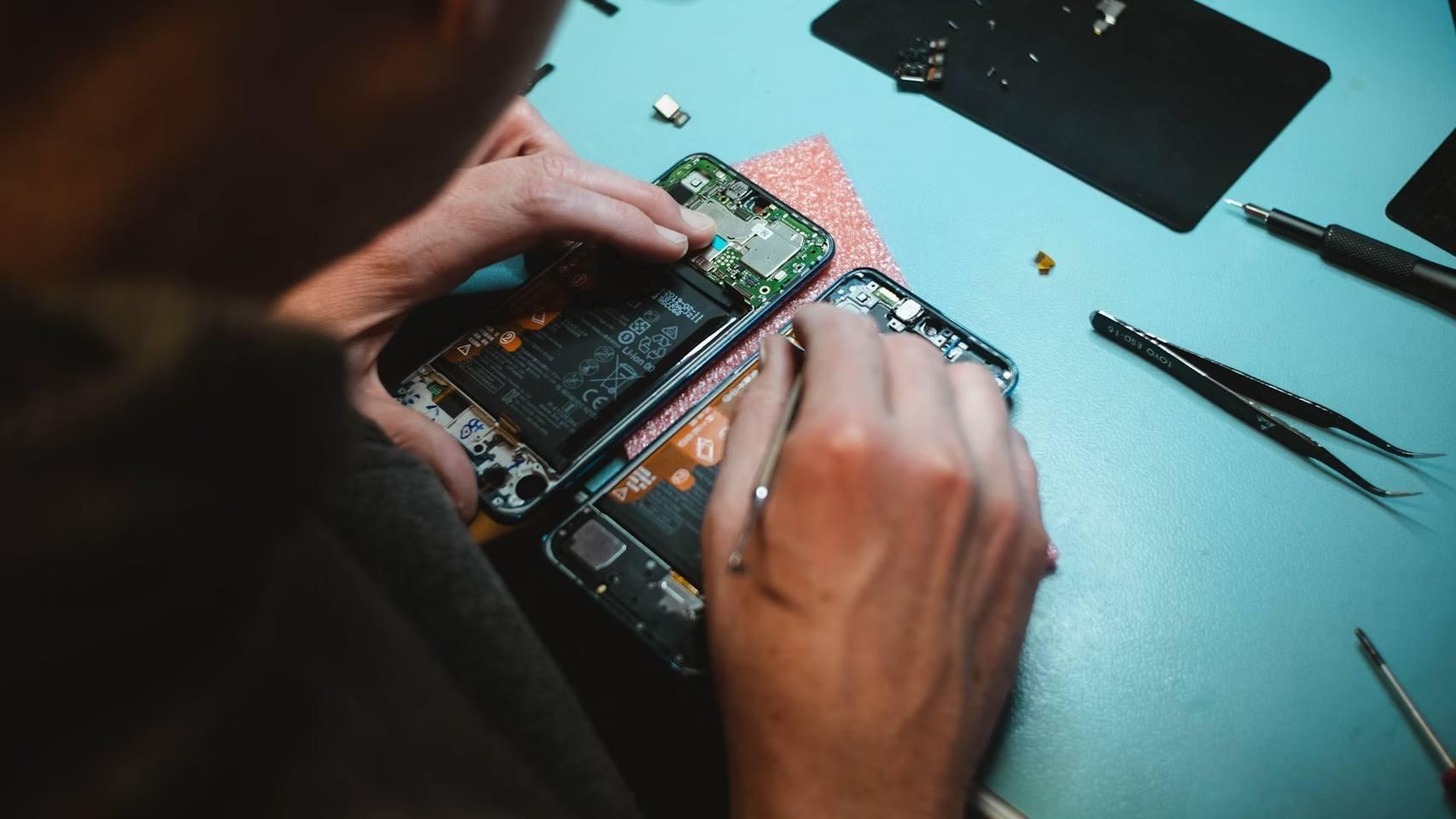 telemovel avariado depois da reparacao