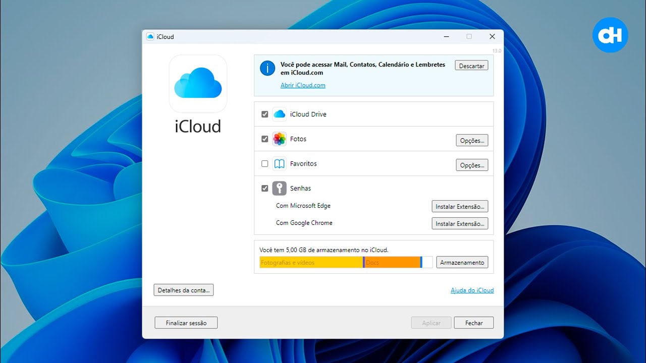 Como usar o icloud no windows 7 6