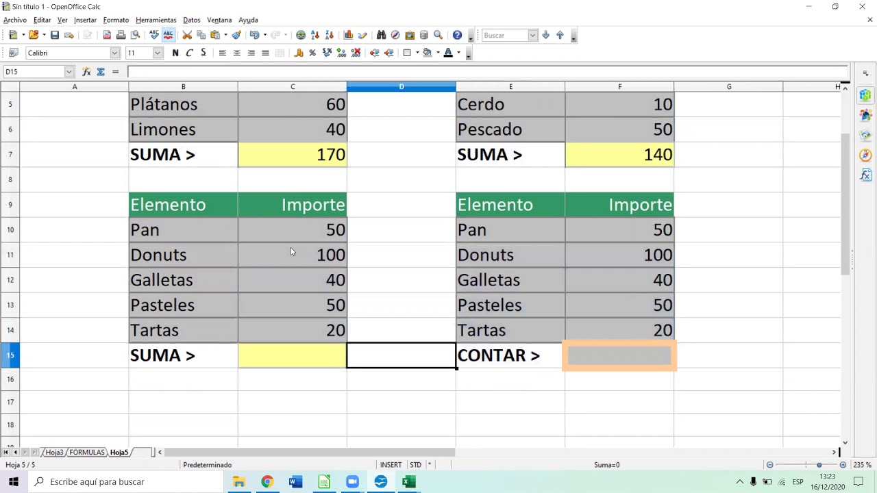 Como mostrar formulas no openoffice calc 4