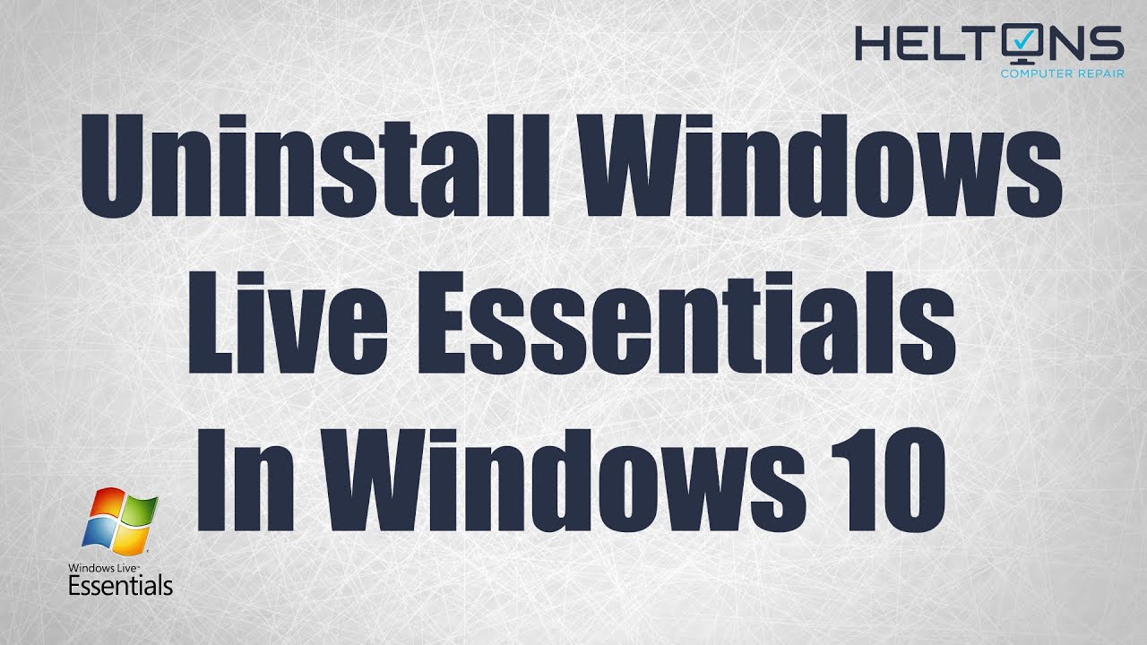 Como desinstalar o windows live essentials 2