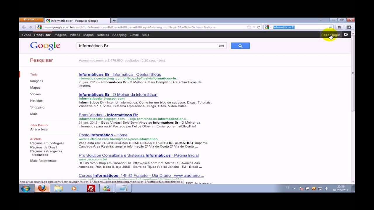 Como abrir o resultado da busca em uma nova aba do firefox 1
