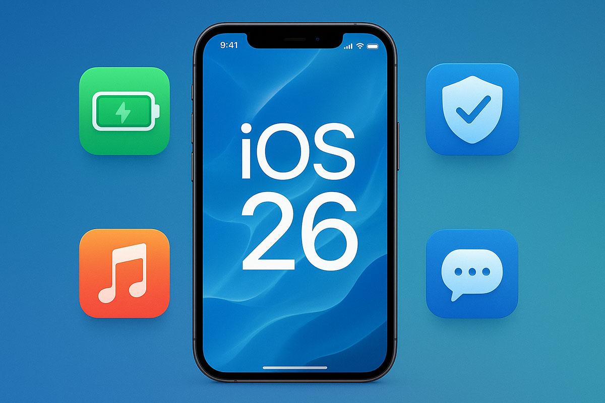 Interface Liquid Glass do iOS 26