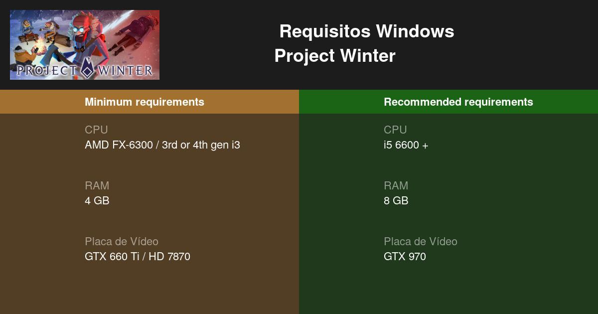 requisitos recomendados pc project windless