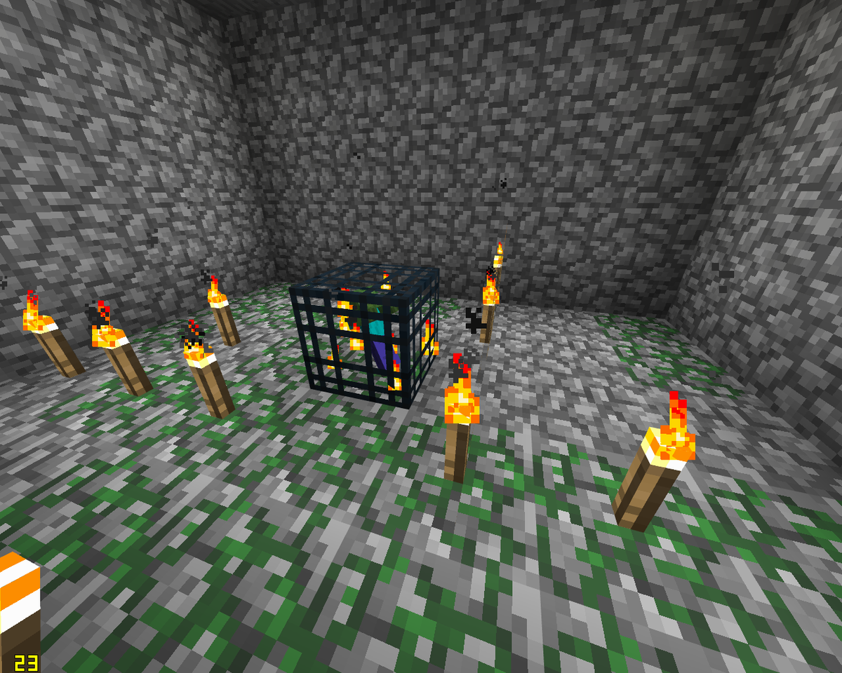 estrutura da sala de monstros em minecraft