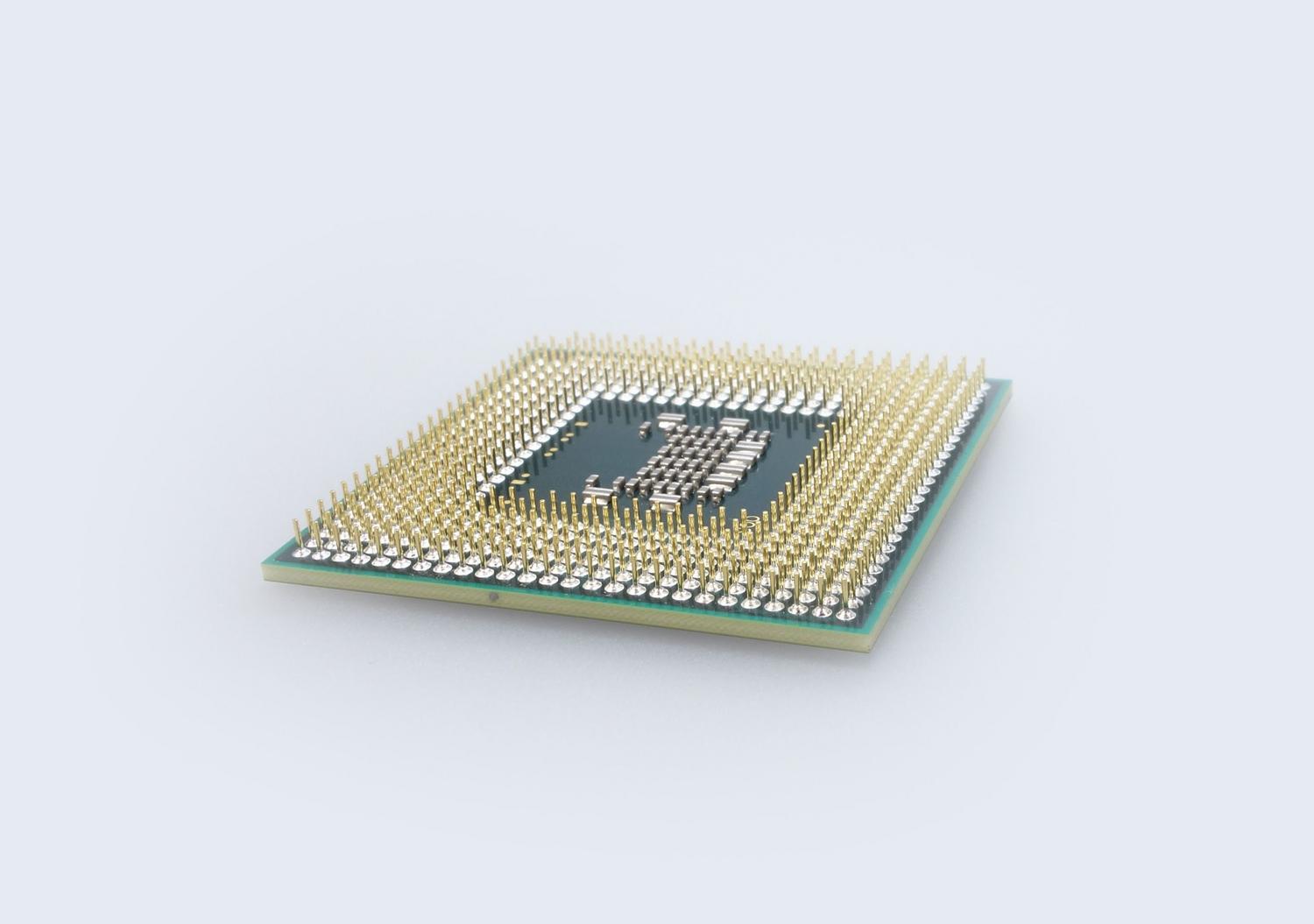 Primer plano detallado de un procesador (CPU) de computadora. Primer plano detallado de un procesador (CPU) de computadora.